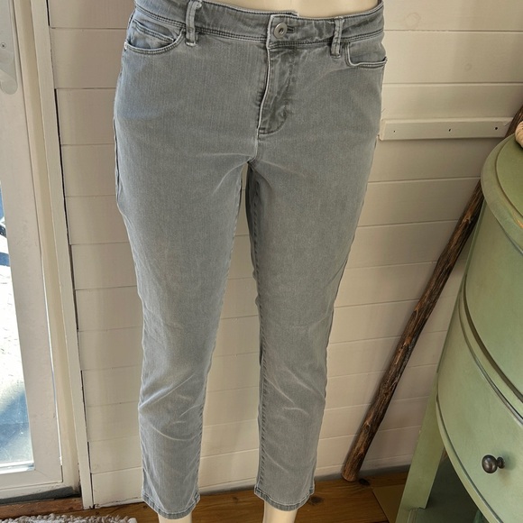 J Jill denim Women's Gray Jeans 12 petite color grey - Picture 1 of 11